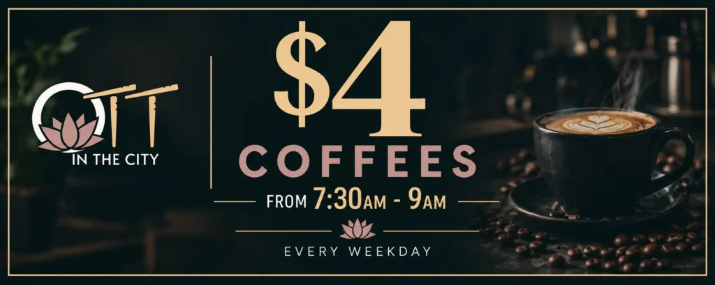 Ott in the city 4 dollar coffee flyer
